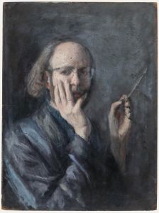 George Weissbort (1928-2013) - 20th Century Oil, Self Portrait with Paintbrush