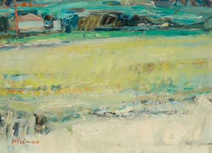 Charles Betremieux (1919-1997) - Mid 20th Century Oil, View from the Field