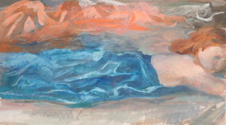 Bernadette Kelly (b.1933) - 20th Century Oil, Blue Blanket