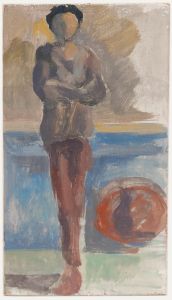 Bernadette Kelly (b.1933) - Mid 20th Century Oil, Man in a Beret