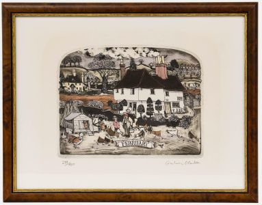 Graham Clarke (b.1941) - Framed 20th Century Etching, February
