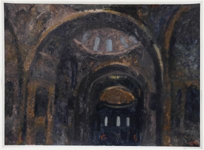 Bernard Myers (1925-2007) - Contemporary Oil, San Marco Interior
