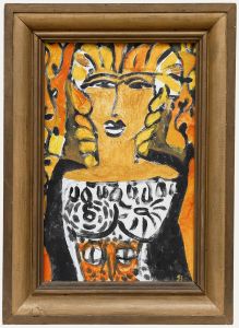 Ewart Johns (1923-2013) - 1995 Oil, Study for Athene