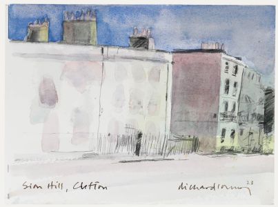 Richard J.S. Young - 2023 Watercolour, Sion Hill, Clifton