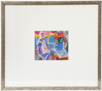 Viktor Vassine (1919-1997) - Framed Mid 20th Century Gouache, The Florist