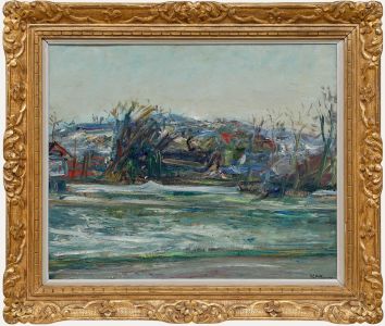 Georges Eugene Delhomme (1904-1989) - 20th Century Oil, Joinville-le-Pont