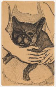 J. Pillmann - Mid 20th Century Pen and Ink Drawing, Snoozing