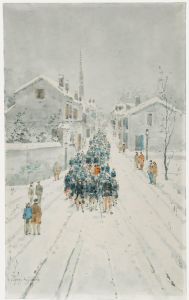 Henri Lafarge de Gaillard - Late 19th Century Watercolour, The Procession