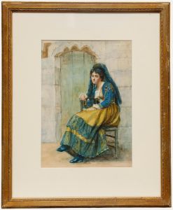 Victorian School Late 19th Century Watercolour - Portrait of a Spanish Lady