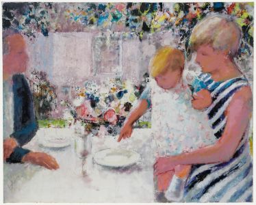 Pierre Neveu (b.1929) - Contemporary Oil, The Wedding Guests