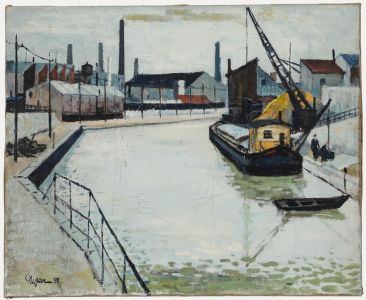 Pierre Neveu (b.1929) - 1956 Oil, Harbour Side