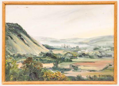 A. Caquineau - Mid 20th Century Oil, A View of the Country