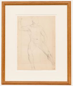 Pierre Neveu (b.1929) - Mid 20th Century Graphite Drawing, Study of Male Nude