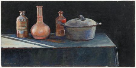 Pauline Plummer (b.1933) - 2000 Oil, Stoneware on the Table