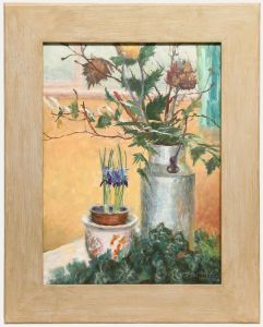 Pauline Plummer (b.1933) - 20th Century Oil, A Study of Thistles