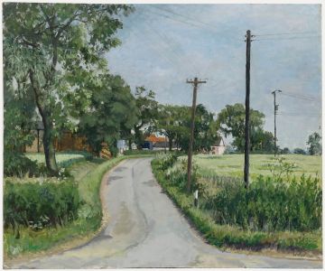 Pauline Plummer (b.1933) - 20th Century Oil, View Down a Country Lane