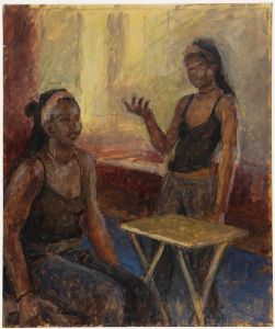 Pauline Plummer (b.1933) - Contemporary Oil, A Conversation