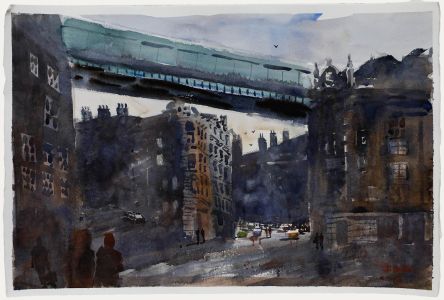 Daniel Nichols - Contemporary Watercolour, Tyne Bridge Crossing