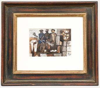 Dorde (Djordje) Ilic (1920-2010) - 20th Century Gouache, Street Sweepers