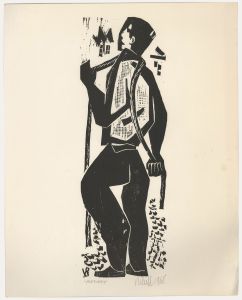 Victor Rebuffo (1903-1983) - Mid 20th Century Woodcut, Portuario