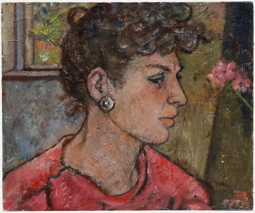 Peter Samuelson (1912-1996) - 1988 Oil, Lady in Pink