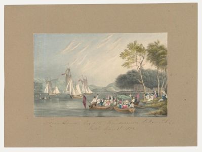 Thomas Remnant Charleton (1756-1849) - Watercolour, Ferry House Regatta