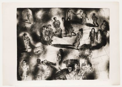 Toni Martina RE (1956-2017) - 20th Century Etching, People Watching