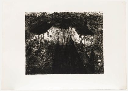 Toni Martina RE (1956-2017) - 1987 Etching, Night Station