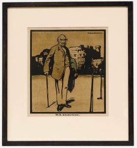 Sir William Nicholson (1872-1949) - Lithograph, W.E. Gladstone