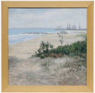 Frederick Allen Smith (1942-2024) - Framed Contemporary Oil, Industrial Coast