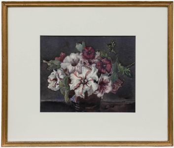Margaret Worsley - Early 20th Century Watercolour, Still life with Petunias