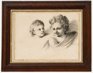 Joseph Dorffmeister (1764-1806) - Pen and Ink Drawing, Putti Head Studies