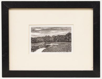 Reynolds Stone (1909-1979) - Fine 20th Century Wood Engraving, The River Ebble