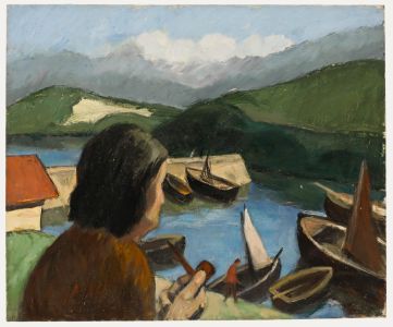 Georges Joubin (1888-1983) - 20th Century Oil, View of the Harbour