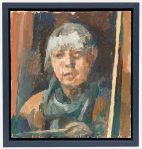 Bernadette Kelly (b.1933) - 20th Century Oil, Portrait of a Silver Haired Lady