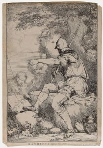 John Hamilton Mortimer - 1778 Etching, Banditti Taking His Post