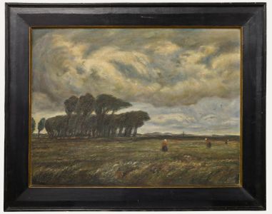 H. Kugel - Dutch School 1923 Oil, Windswept Landscape