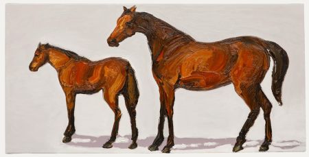 Nick Todhunter - Contemporary Oil, Mare & Foal