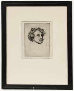 George Willott (1900-2000) after Anthony Van Dyck - Etching, Self Portrait