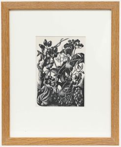 Clare Leighton (1898-1989) - Mid 20th Century Woodcut, Berries