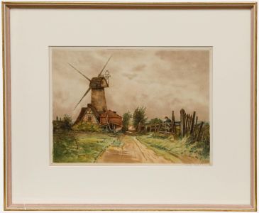 William Tatton Winter - Early 20th Century Etching, St Martin's Mill, Canterbury