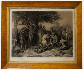Murray after Landseer - 1844 Engraving, Mary Mourning Over the Dying Douglas