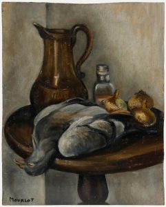 Maurice Mourlot (1906-1983) - 20th Century Oil, Still Life with Pigeon