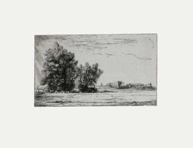Jean-Pierre Cornet (b.1925) - Mid 20th Century Etching, A View of the Farm