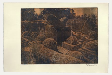Terry Buchanan (b.1938) - Contemporary Aquatint, Avebury Gardens II