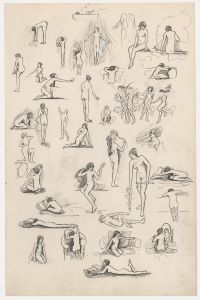 Leslie Charles Boyce (1892-1989) - Mid 20th Century Ink, Female Nude Studies