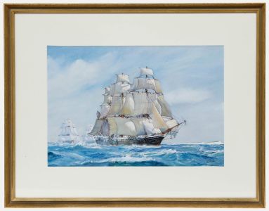 M. Batchelor - English School 20th Century Gouache, HMS Volage