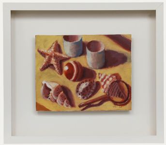 Framed Contemporary Oil - Still Life with Seashells