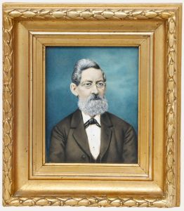 The Franquet Portraits - 19th Century Gouache, Portrait of a Franquet Gentleman