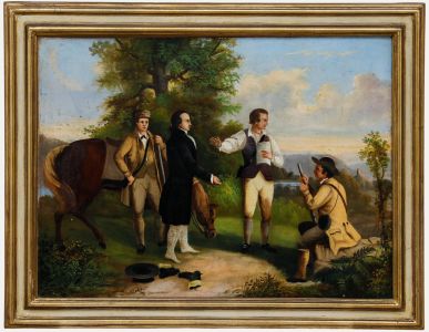 After Asher Brown Durand (1796-1886) - Oil, The Capture of Major André